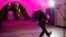 Bono sings during a performance for Ukrainian people inside a subway station in Kyiv