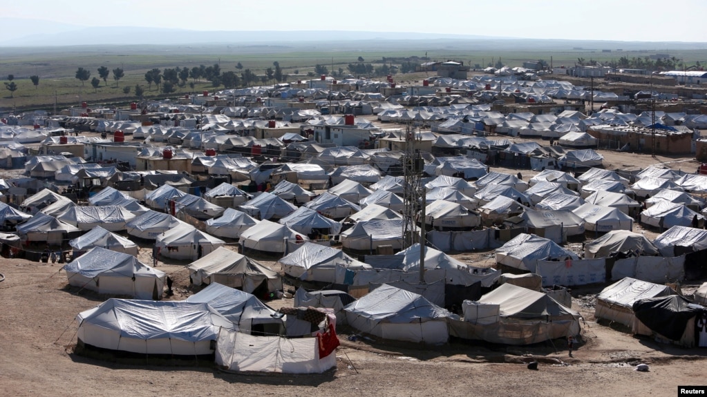 FILE - A general view of al-Hol displacement camp in Hasakah governorate, Syria, April 2, 2019.