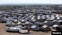 FILE - A general view of al-Hol displacement camp in Hasakah governorate, Syria, April 2, 2019.