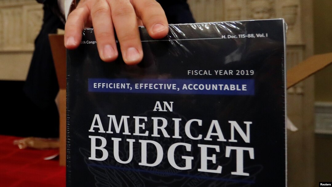 Copies of the President Trump's FY 2019 budget proposal are delivered to the U.S. House Budget Committee offices on Capitol Hill in Washington, Feb. 12, 2018. 