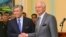 Malaysia's Prime Minister Najib Razak, right, shakes hands with his newly appointed Deputy Prime Minister Ahmad Zahid Hamidi after addressing a press conference at the prime minister's office in Putrajaya, Malaysia, July, 28, 2015.