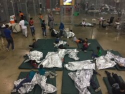 FILE - A view inside the U.S. Customs and Border Protection detention facility shows children at Rio Grande Valley Centralized Processing Center in Rio Grande City, Texas, June 17, 2018.