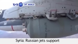 VOA60 World - Syria: Russian jets support army in attacking rebel towns north of Homs