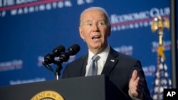 U.S. President Joe Biden delivers remarks at the Economic Club of Washington on Sept. 19, 2024, in Washington.