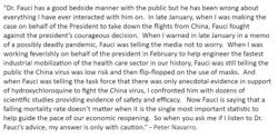 Statement that Peter Navarro sent to The Washington Post and published in an article July 11.