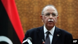 Libya's new U.S. educated electrical engineer Prime Minister Abdurrahim el-Keib speaks in Tripoli, Libya. (File)