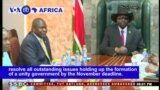 VOA60 Africa - S. Sudan: President Kiir and opposition leader Machar pledge to resolve all outstanding issues