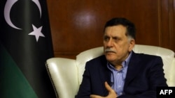 Le Premier ministre Fayez al-Sarraj du gouvernement d'union libyen à Tripoli, le 8 novembre 2018