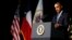 President Barack Obama speaks at the memorial for firefighters killed at the fertilizer plant explosion in West, Texas, at Baylor University in Waco, Texas, April 25, 2013. 