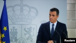 Penjabat PM Spanyol, Pedro Sanchez di Istana Moncloa di Madrid, 17 September 2019. 