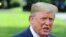 President Donald Trump speaks to members of the media at the White House in Washington, July 24, 2019, as he departs for a short trip to Andrews Air Force Base, Md., and onto Wheeling, W.Va., for a fundraiser. 