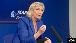 Pemimpin ekstrim kanan Marine Le Pen telah mengumumkan serangkaian prioritas kebijakan luar negeri seandainya dia memenangkan pemilu mendatang. (Foto: dok).