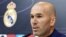Zinedine Zidane, donne une conférence de presse à Madrid, Espagne, le 31 mai 2018.
