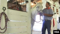 A prisoner and a retired racehorse at the James River Work Center in Virginia