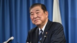 2024年9月30日，日本自民黨新總裁石破茂在該黨總部舉行的記者會上。