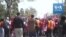 Des agents de santé sud-africains manifestent à Pretoria