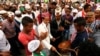 FILE - Muslim men sing after attending Eid al-Fitr prayers to mark the end of the holy fasting month of Ramadan in Addis Ababa, Ethiopia, July 6, 2016. 