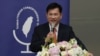 资料照片：台湾外交部长林佳龙在台北的“台湾外国记者俱乐部”发表讲话。(2026年6月17日)