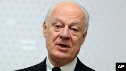 FILE -UN Special Envoy for Syria Staffan de Mistura, Feb. 13, 2015, 