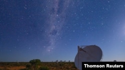 Radio telescopes are seen in Murchison, Western Australia, in this undated handout image. (CSIRO/Handout via Reuters)