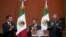 El presidente de México Enrique Peña Nieto aseguró que seguirán enfrentando al crimen organizado y para ello "contamos con el respaldo de millones de mexicanos".