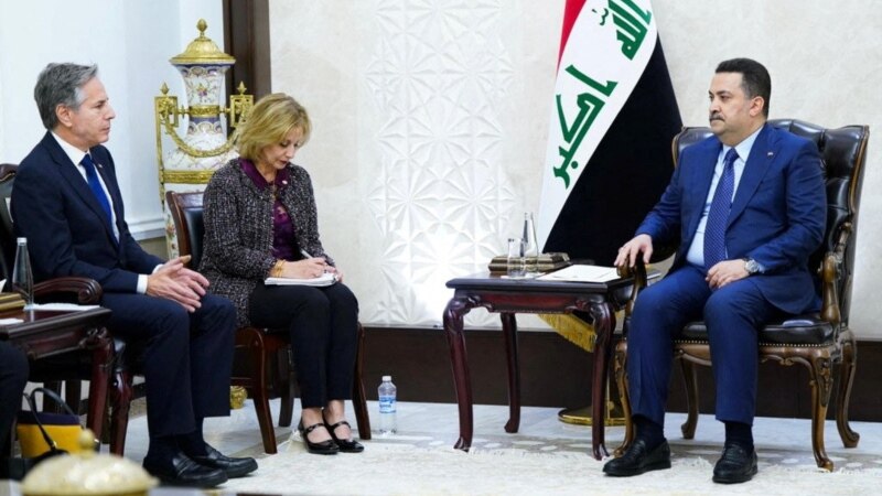 بلینکن داوای پاراستنی بنکە ئەمەریکایی و نێودەوڵەتییەکان لە عێراق دەکات