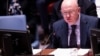 El embajador de Rusia ante las Naciones Unidas, Vasily Nebenzya, habla durante una reunión del Consejo de Seguridad de las Naciones Unidas, en Nueva York, el 10 de abril de 2019.