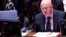 El embajador de Rusia ante las Naciones Unidas, Vasily Nebenzya, habla durante una reunión del Consejo de Seguridad de las Naciones Unidas, en Nueva York, el 10 de abril de 2019.