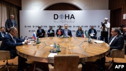 7î Befranbarê, 2024 Civîna Wezîrên Derve yên Tirkiyê (Hakan Fidan), Îran (Abbas Araqçî û Rûsya (Sergey Lavrov) li Doha, Qeter.