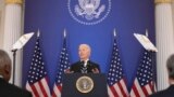 President Joe Biden speaks about foreign policy during a speech at the State Department in Washington, Monday, Jan. 13, 2025.