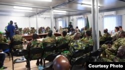 Senior military officers of the African Union Mission in Somalia (AMISOM) and other international partners attend the closing session of the AMISOM Sector Commanders Conference in Mogadishu, Somalia, Feb. 15, 2019. (O. Abdisalan/AMISOM)