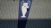 FILE - A security official walks past a Champions League trophy logo during an Inter Milan training session at the Ataturk Olympic Stadium in Istanbul, Turkey, June 9, 2023.