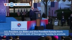 VOA60 America- President Joe Biden and Vice President Kamala Harris were in the Georgia to promote voting rights legislation