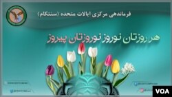 حساب سنتکام این عکس را برای تبریک نوروز به فارسی زبانان منتشر کرده است. 