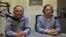 Sok Sam Oeun, an independent lawyer and Kim Santepheap, spokesman of the Ministry of Justice in VOA studio in Phnom Penh on Wednesday May 25, 2016. (Lim Sothy/VOA Khmer) 