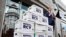 Jason Savage, executive director of the Maine GOP, speaks about efforts to repeal ranked-choice voting while standing next to boxes containing signed petitions near the State House, Monday, June 15, 2020, in Augusta, Maine. The state Republican…