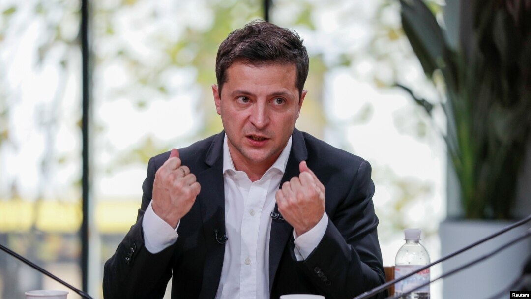 Presiden Vladimir Zelenskiy di Kiev, Ukraina, 10 Oktober 2019. (Foto: dok)