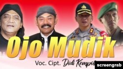 Poster video "Ojo Mudik", video klip terakhir Didi Kempot. (Foto: Screengrab)