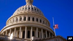 FILE - The U.S. Capitol dome is seen during a partial government shutdown in Washington, Dec. 24, 2018. 