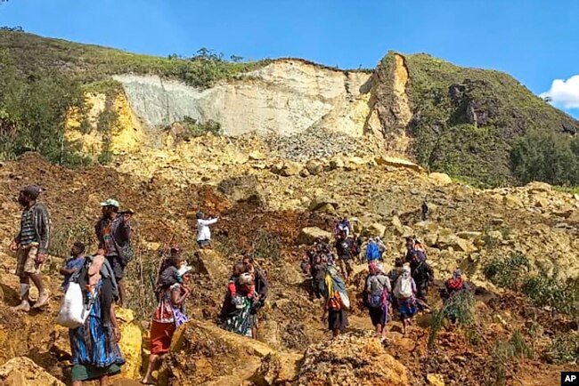 Penduduk desa Yambali di Dataran Tinggi Papua Nugini, Minggu 26 Mei 2024. (Kafuri Yaro/UNDP Papua Nugini via AP)