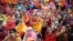 FILE - Garment workers protest demanding higher wages, in Dhaka, Bangladesh, Jan. 9, 2019.