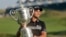 Jason Day, of Australia, holds up the Wanamaker Trophy after winning the PGA Championship golf tournament Sunday, Aug. 16, 2015, at Whistling Straits in Haven, Wis.