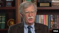 FILE - Former White House National Security Adviser John Bolton talks to VOA, in Washington, June 24, 2020.