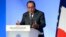 French President Francois Hollande delivers a speech during the annual gathering of French Ambassadors at the Elysee Palace in Paris, France, August 25, 2015. 