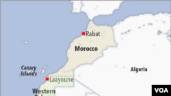 FILE - A map of Morocco. 