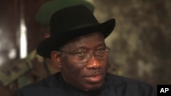 FILE - Nigerian President Goodluck Jonathan.