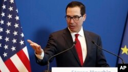 Menteri Keuangan Amerika, Steven Mnuchin (foto: dok). 