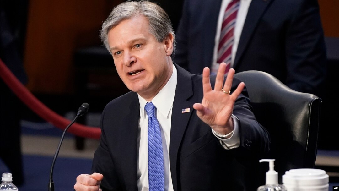 Giám đốc Cục điều tra liên bang Mỹ (FBI) Christopher Wray.