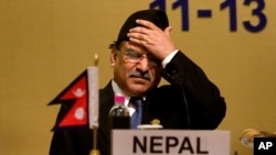 Perdana Menteri Nepal Pushpa Kamal Dahal Prachanda di New Delhi, India, Kamis, 13 November 2008. (Foto AP/Manish Swarup) (Foto: AP)