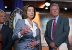 FILE - Speaker of the House Nancy Pelosi responds to a question about her creation of a select committee to investigate the Jan. 6 insurrection at the U.S. Capitol, during a news conference, June 30, 2021.